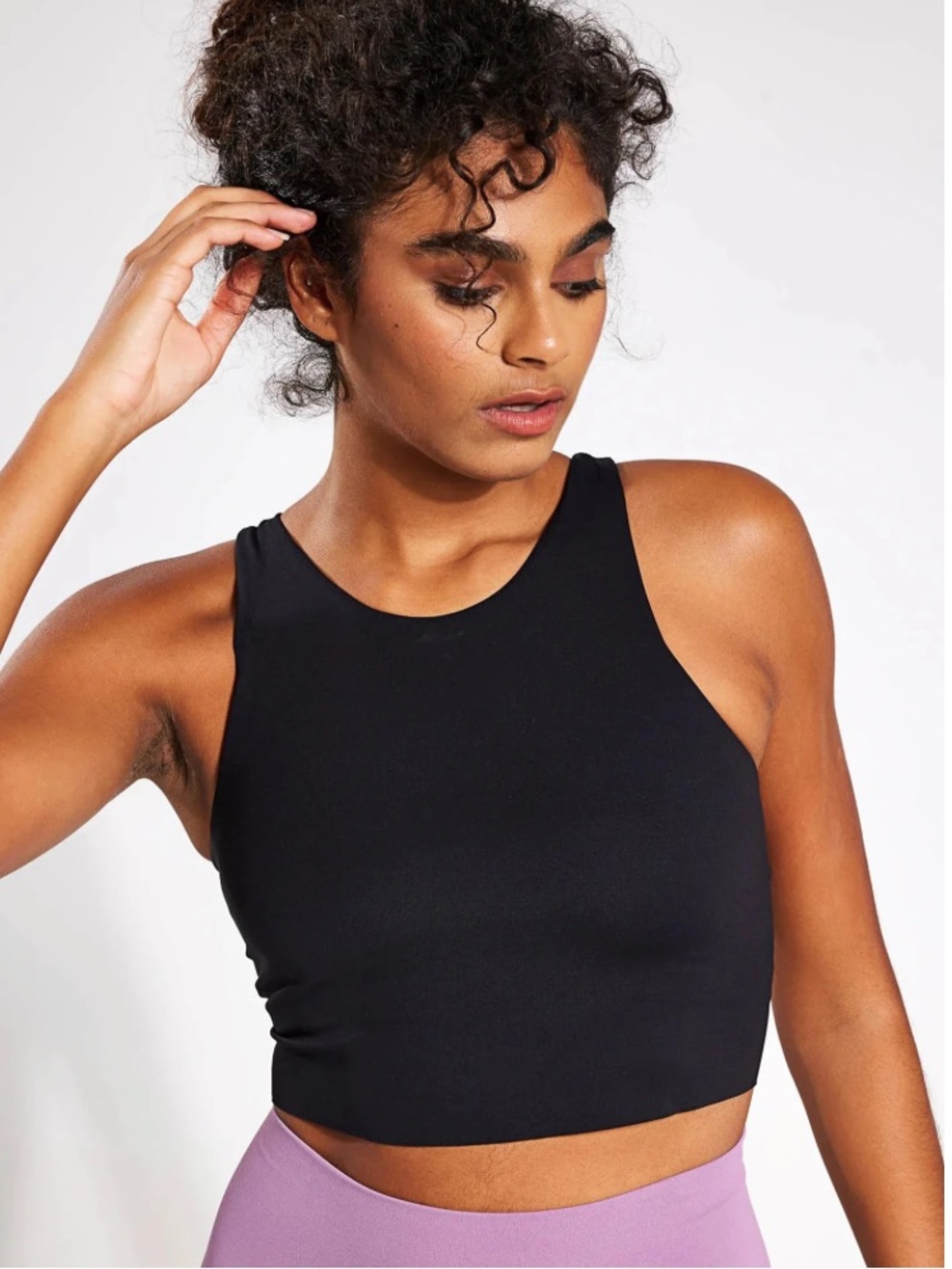 Nike Yoga Dri-FIT Luxe Black Cropped Workout Tank